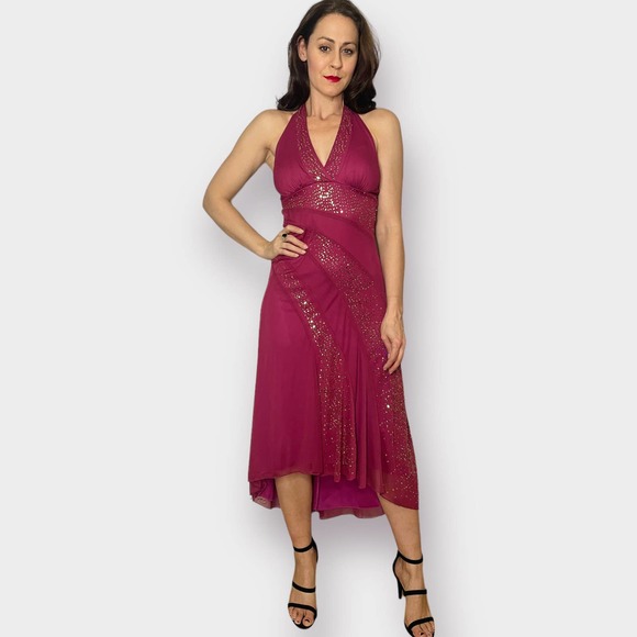 90s Rampage Mauve and Gold Party Dress - Picture 8 of 8